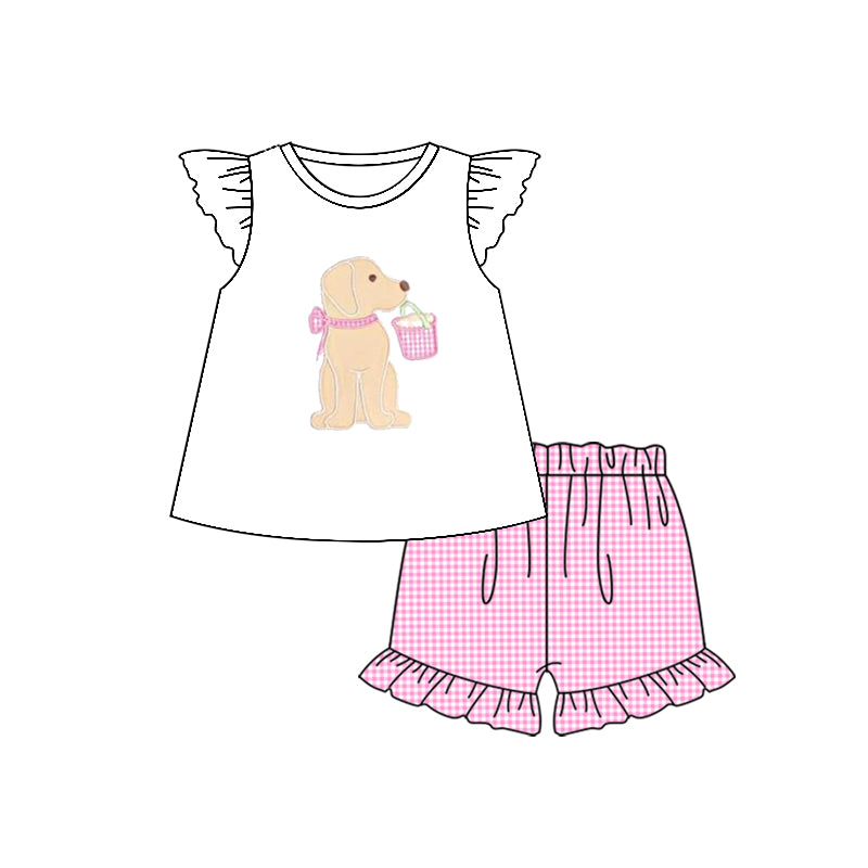 baby girls animal dog design outfit