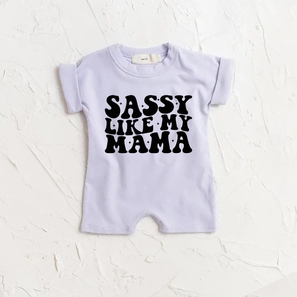 Sassy like my Mama kids short sleeve romper