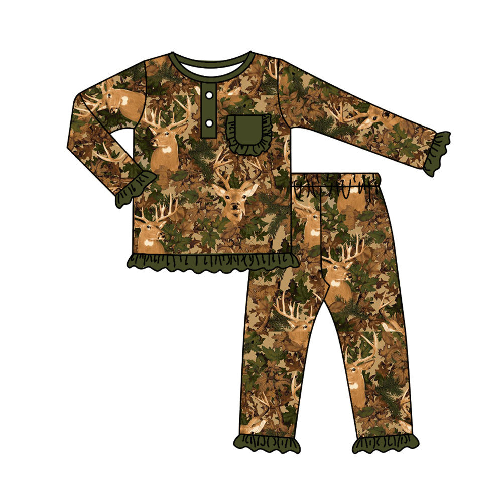 wholesale kids baby girl long sleeve reindeer clothes
