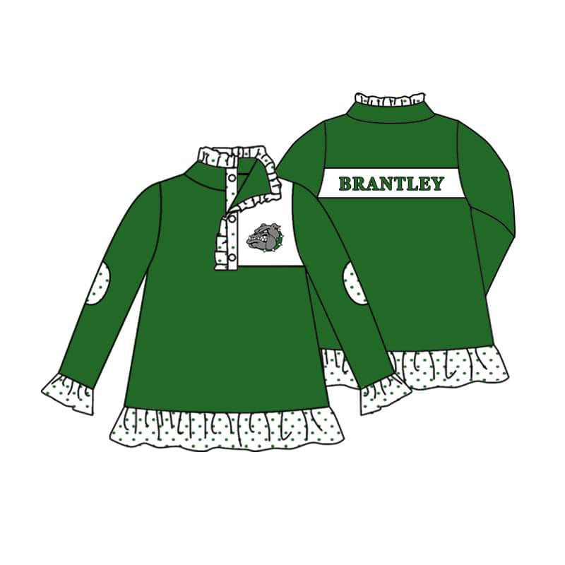 baby girl long sleeve football team pullover