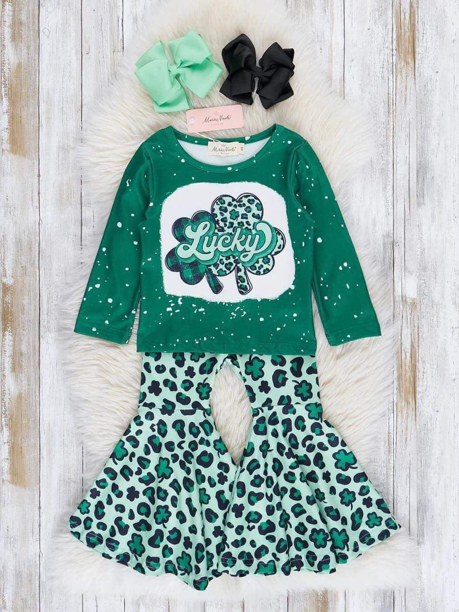 Baby girls lucky bell bottoms set