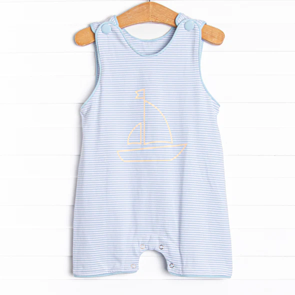 toddle baby boy blue stripes romper