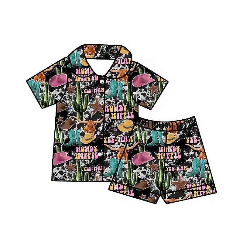 howdy hippie western pajama set