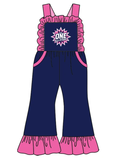 Baby girls custom team cheer matching outfit