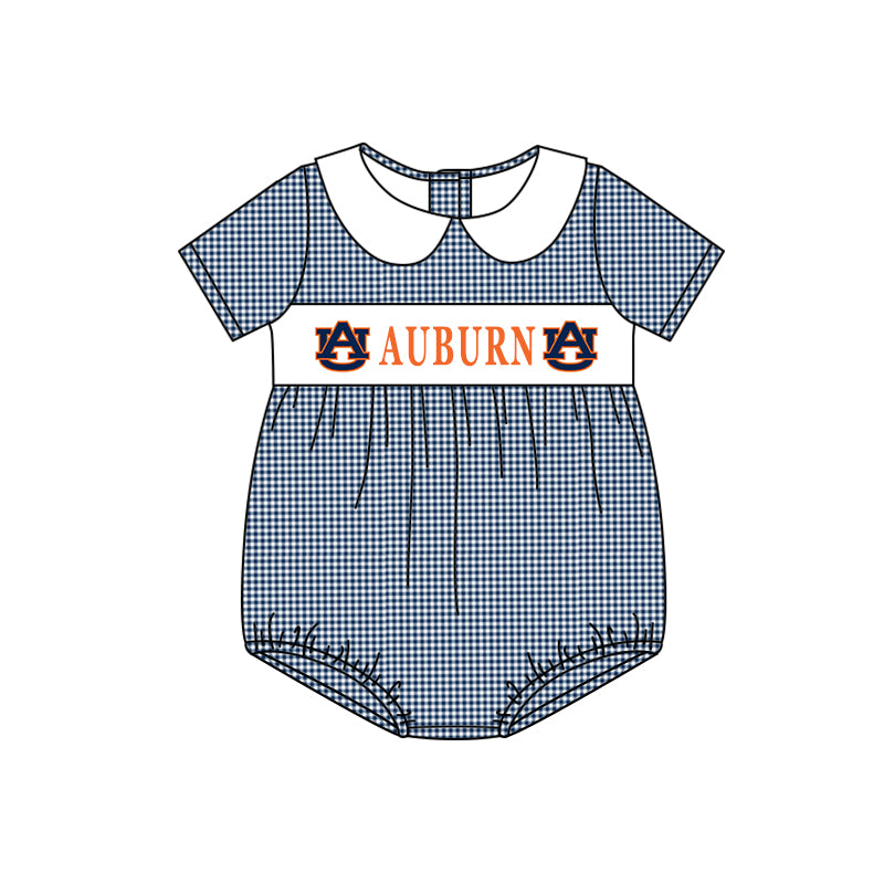 baby boy custom college team design romper