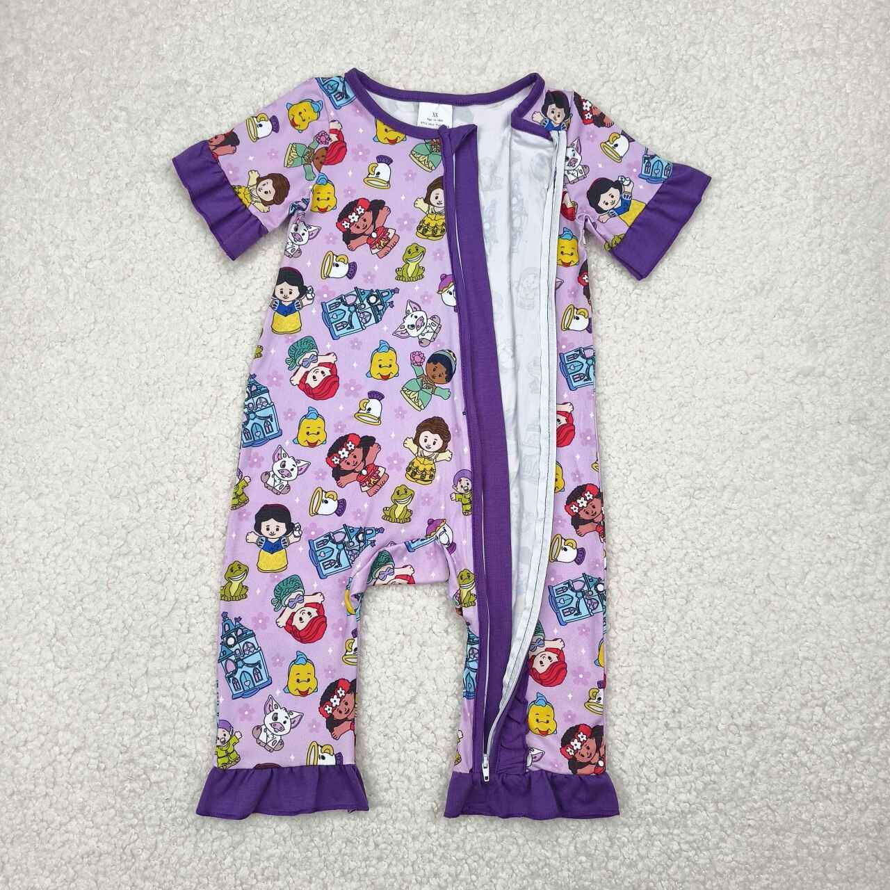 Baby girl cartoon design summer romper