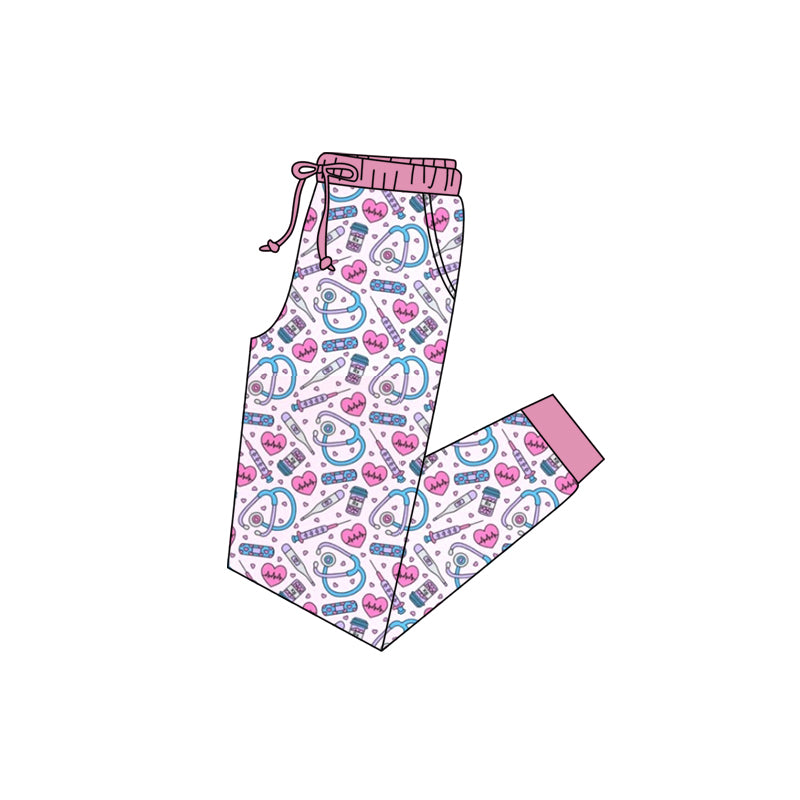 adult nurse print long pants