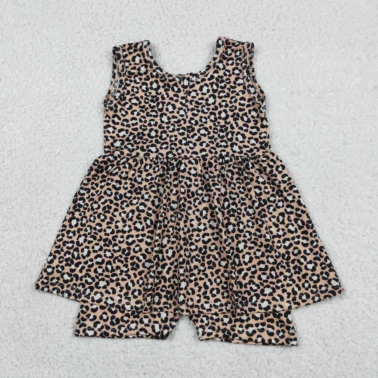 Leopard print toddle girls summer romper
