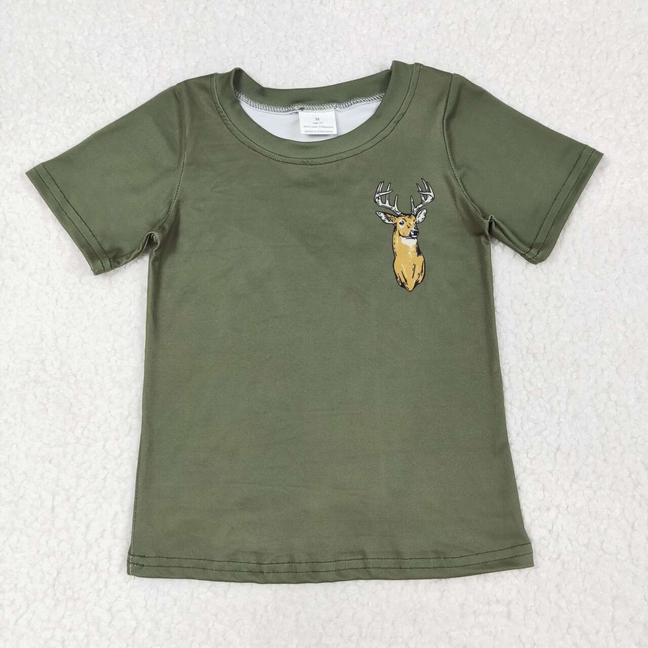 Baby boy deer camouflage short sleeve t-shirt top