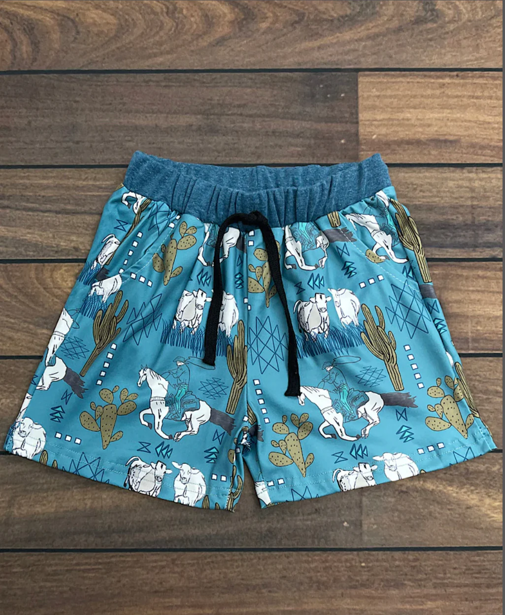 cowboy western camo swim trunks