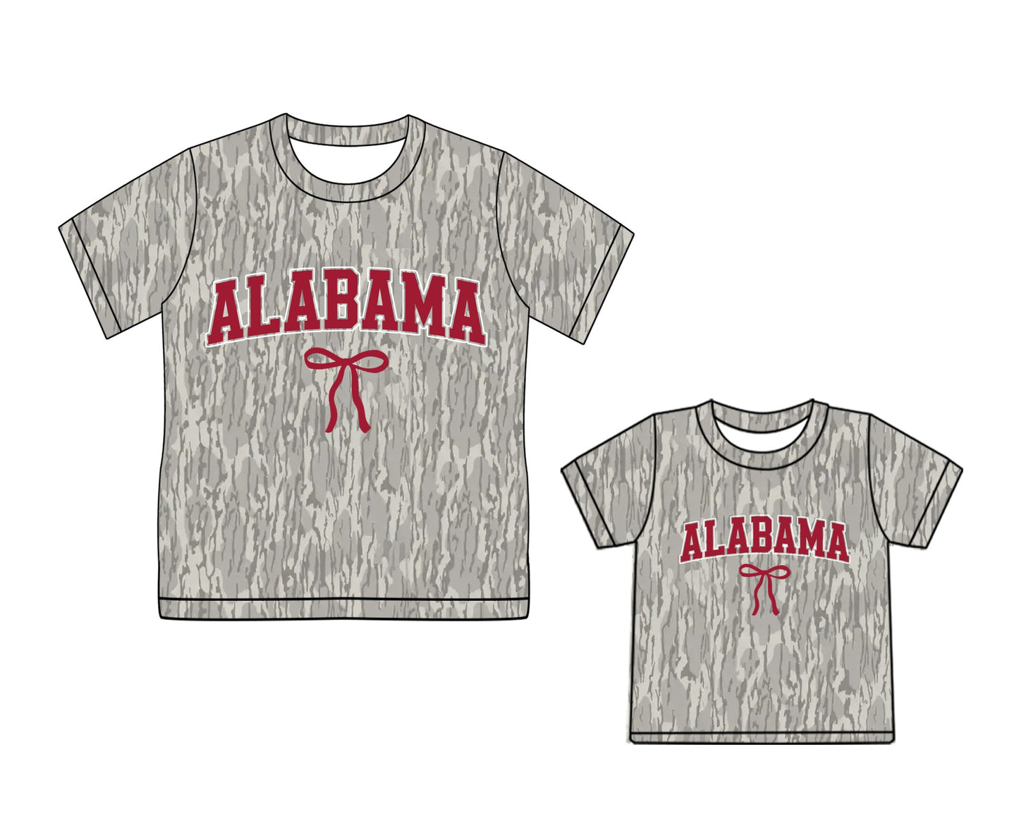 Mommy and Me Alabama team design summer short sleeve top