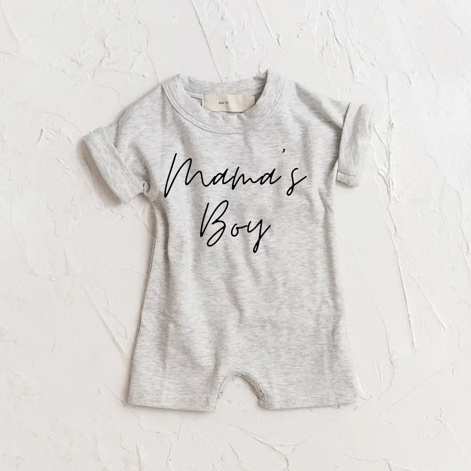Mamas boy kids short sleeve romper
