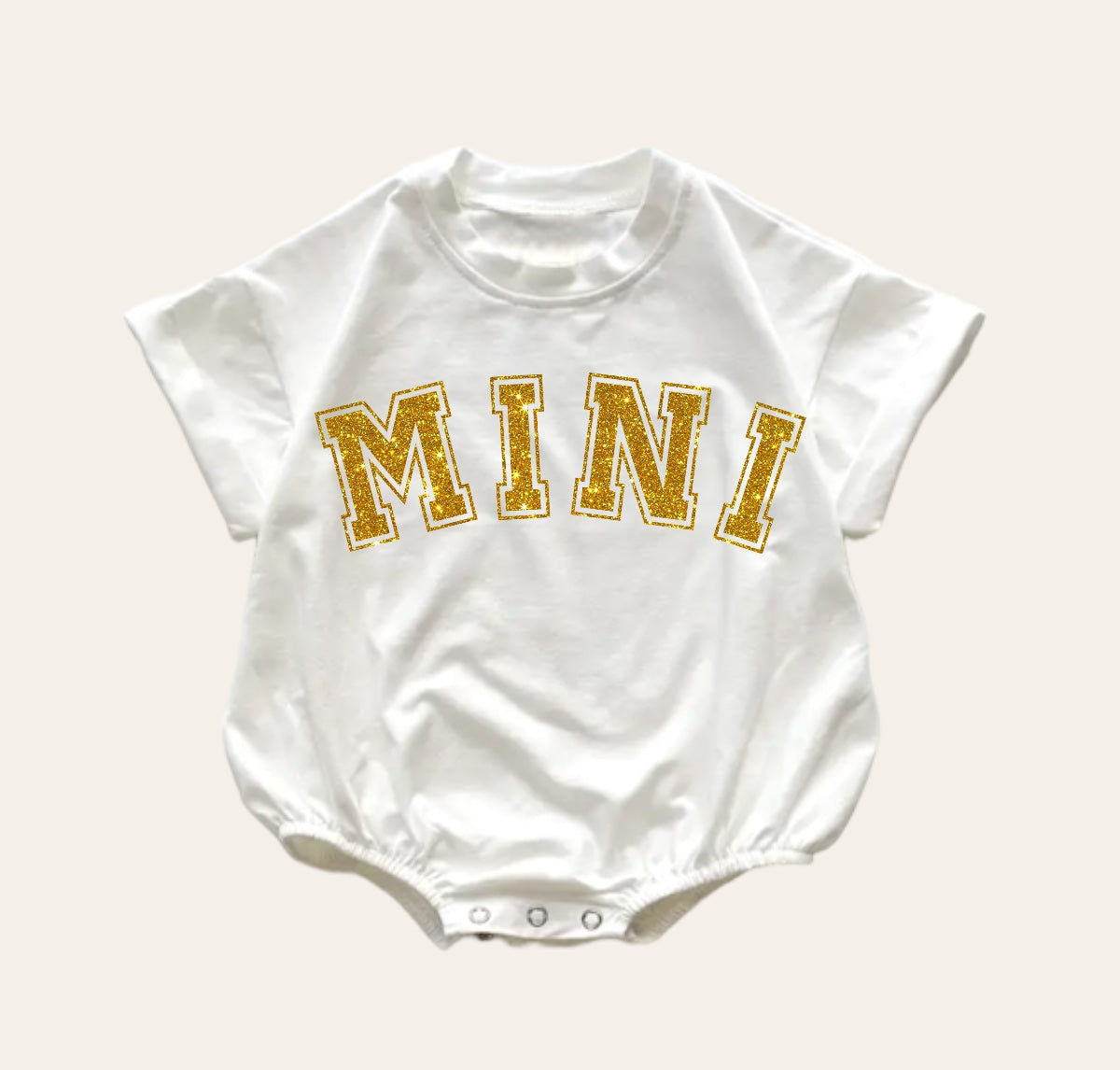 Mini letter kids short sleeve romper