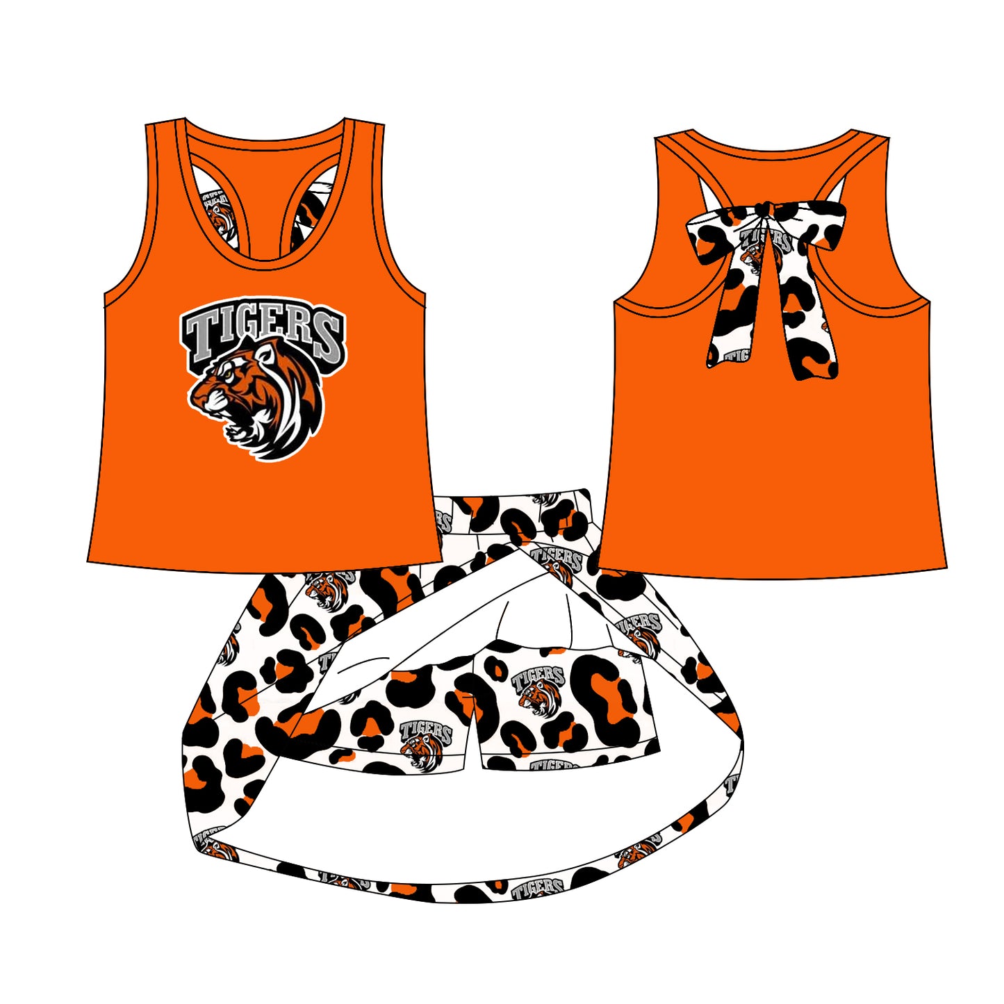 Baby girls custom team cheer outfit add shorts