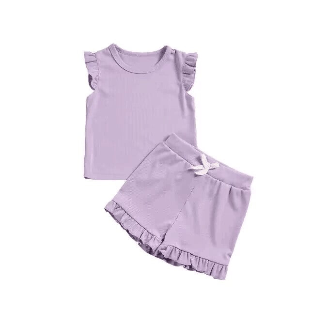 infant baby girls lavender summer outfit