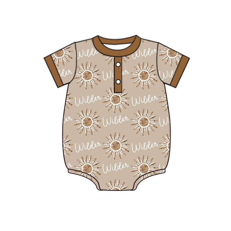infant baby short sleeve button romper