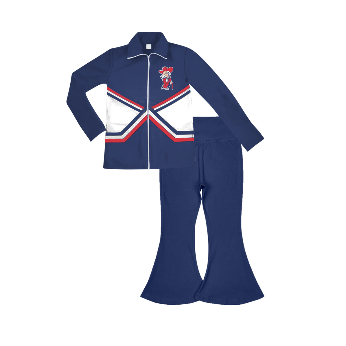 Toddle baby girls custom team design long sleeve matching outfit