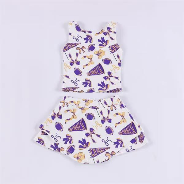 baby girls cheer skirt outfit add liner shorts