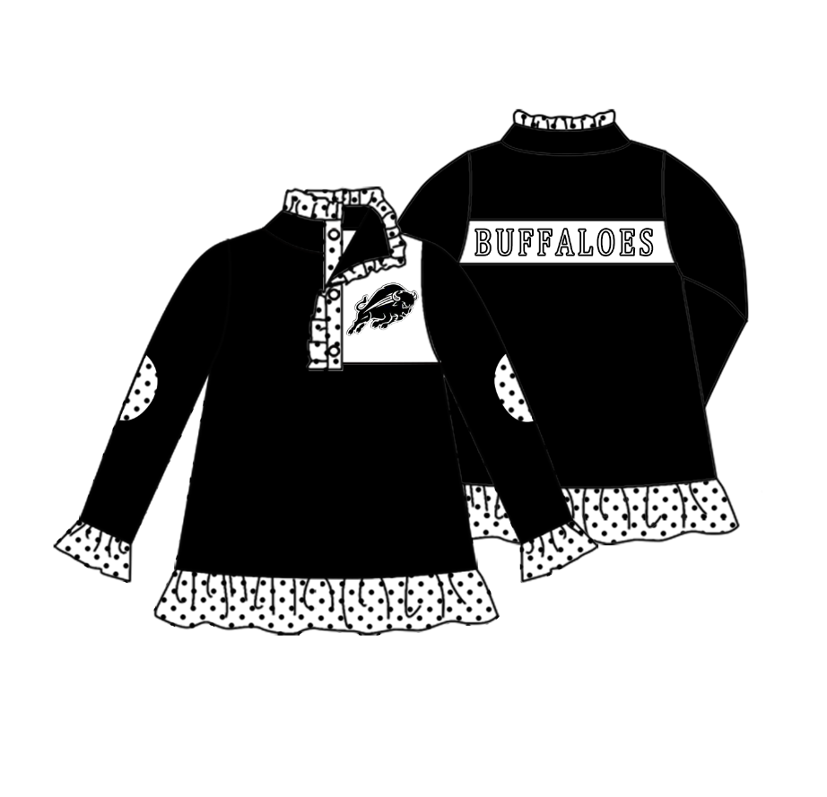 baby girl custom team long sleeve pullover