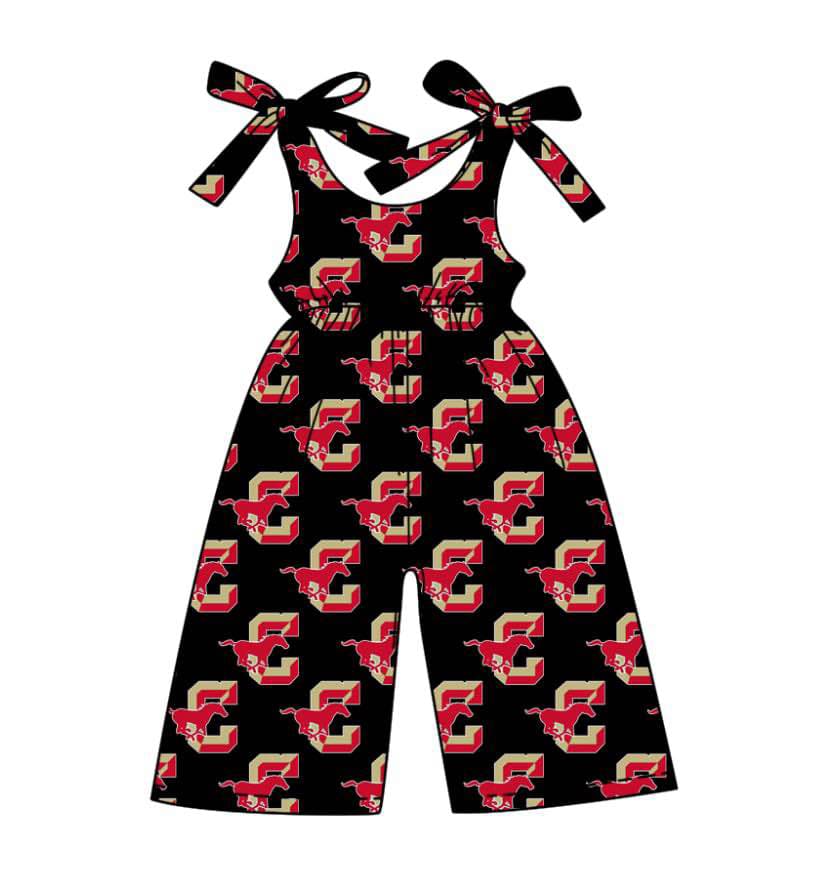 Toddle baby girls team design jumpsuit
