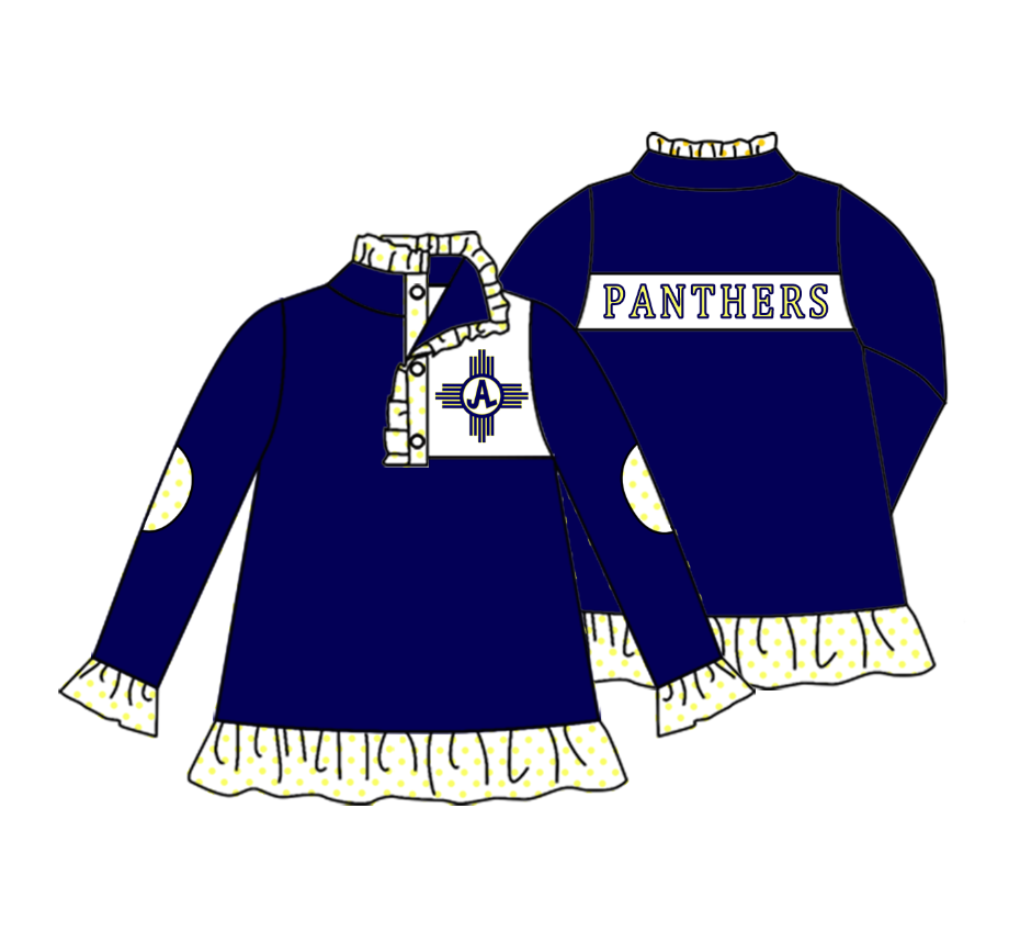 baby girl custom team long sleeve pullover