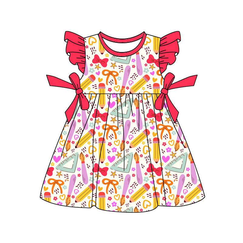 wholesale kids clothes custom back to school design dress