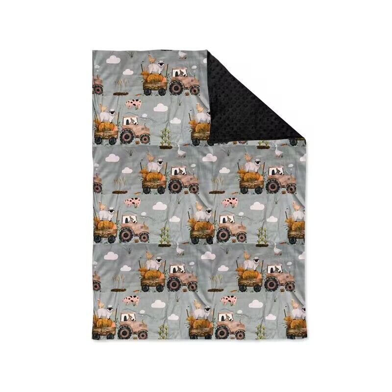 farm tractor fleece blanket