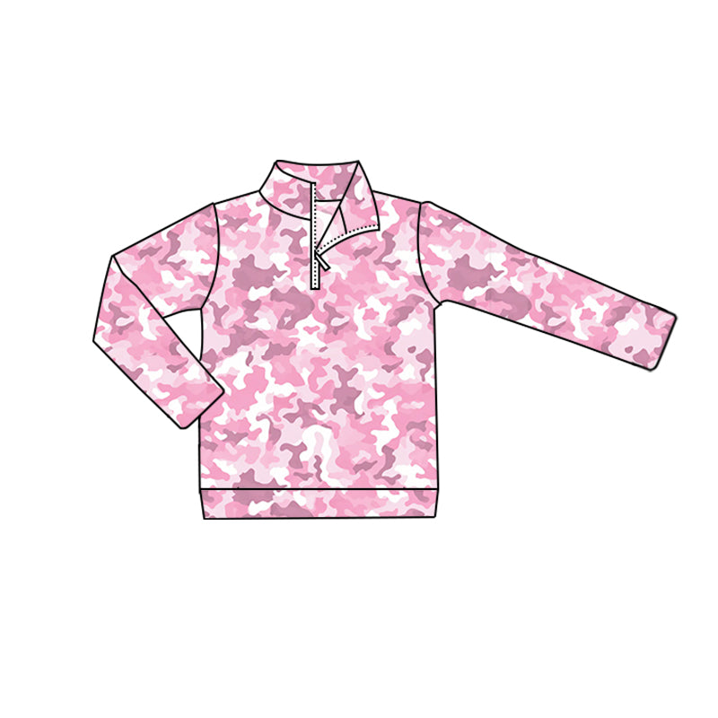 baby long sleeve pink camo pullover