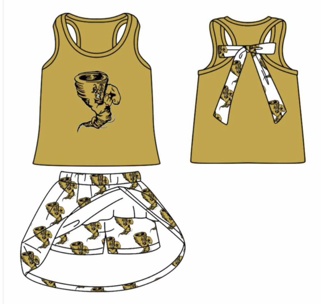 toddle girls cheer team skirt set