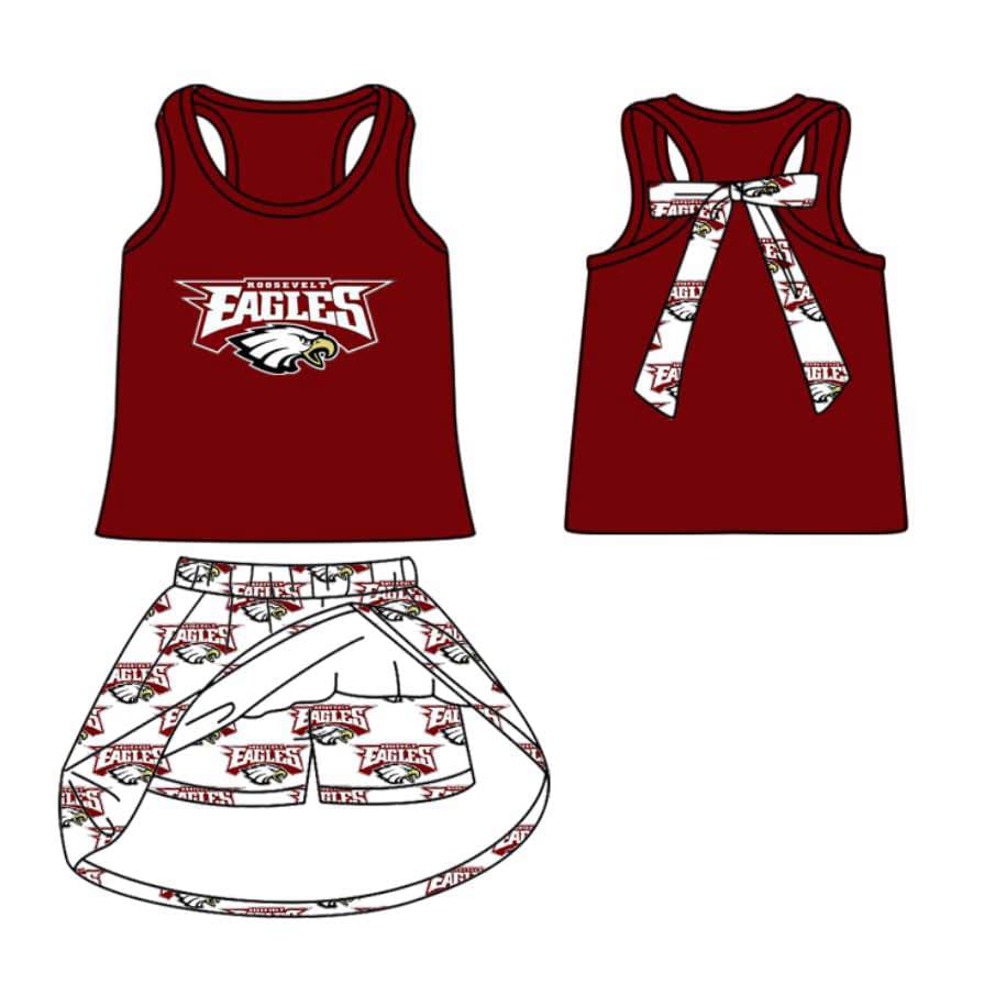 toddle girls cheer team skirt set