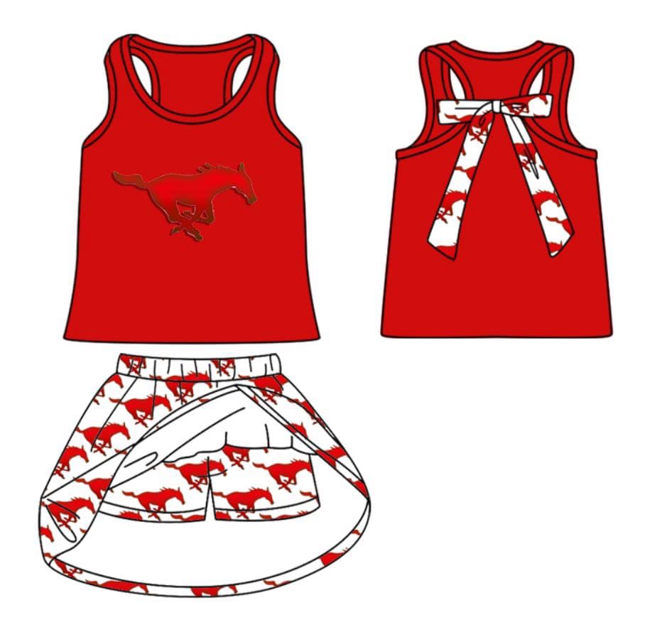 toddle girls cheer team skirt set