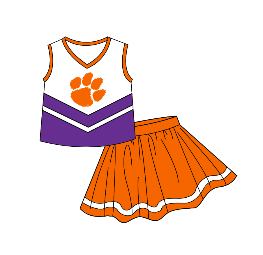 baby girls team cheer skirt outfit add liner shorts