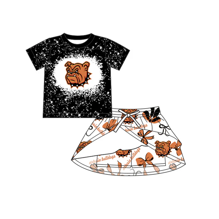 baby girl short sleeve top matching skorts custom design team outfit