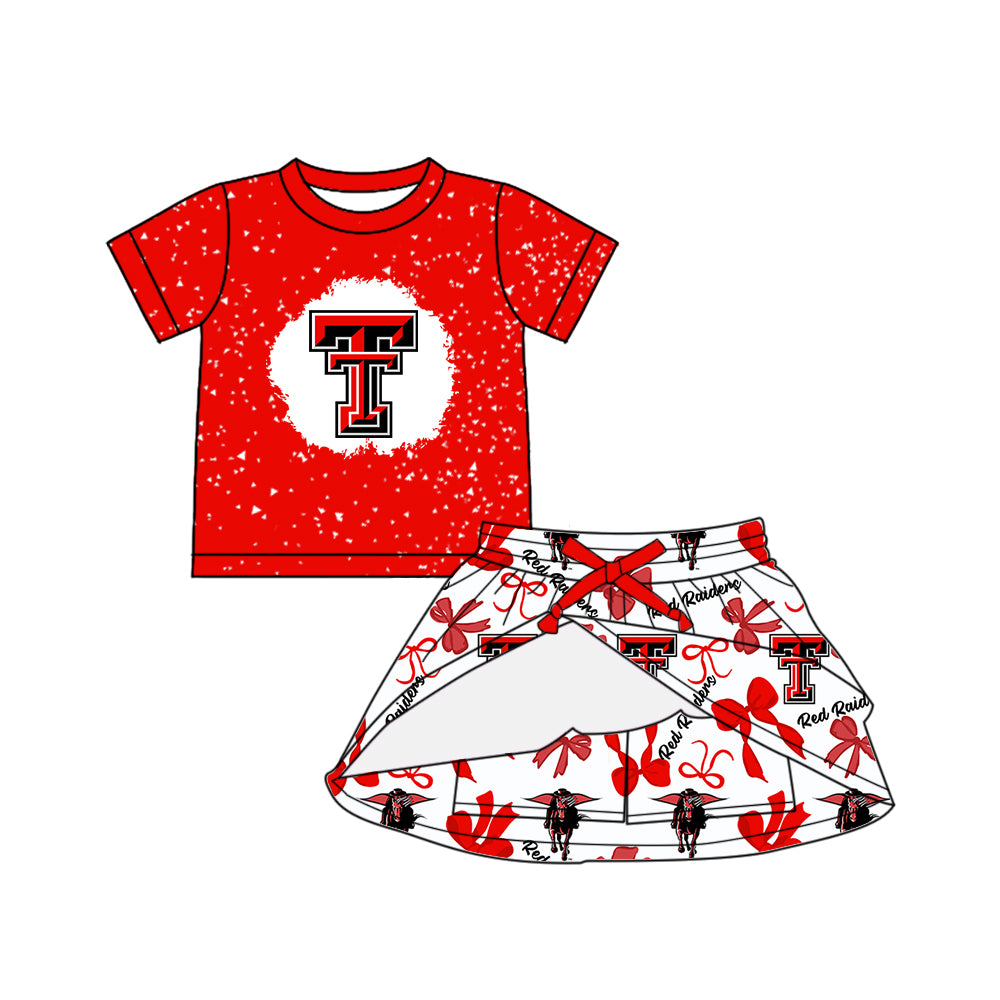 toddle girls cheer team skirt set