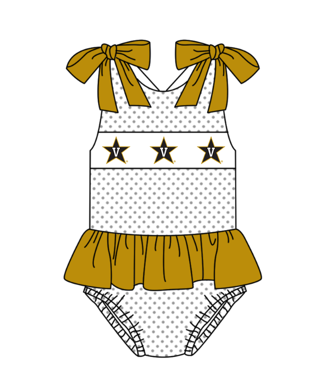 Girls one piece custom team design swimwear