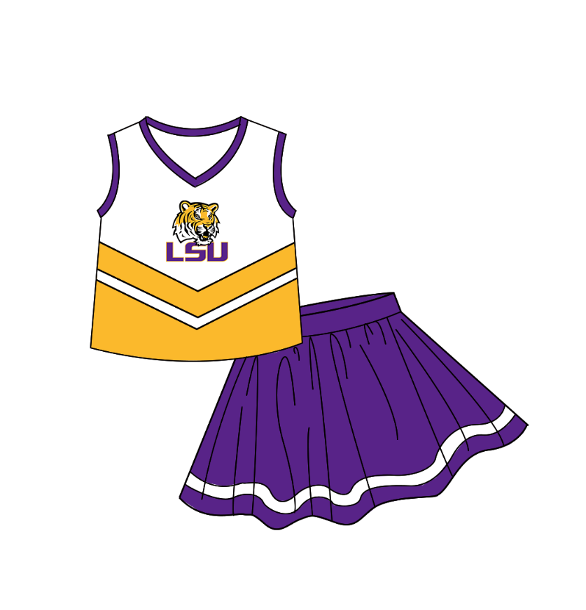 toddle girls cheer team skirt set