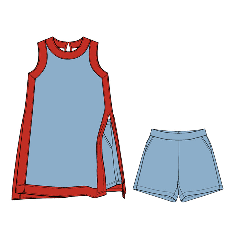 baby girls sleeveless dress matching shorts yoga clothing set