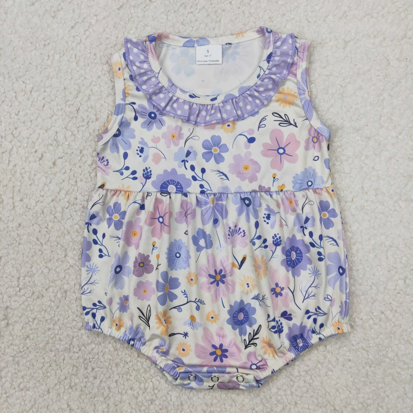 Baby girl lavender floral outfit
