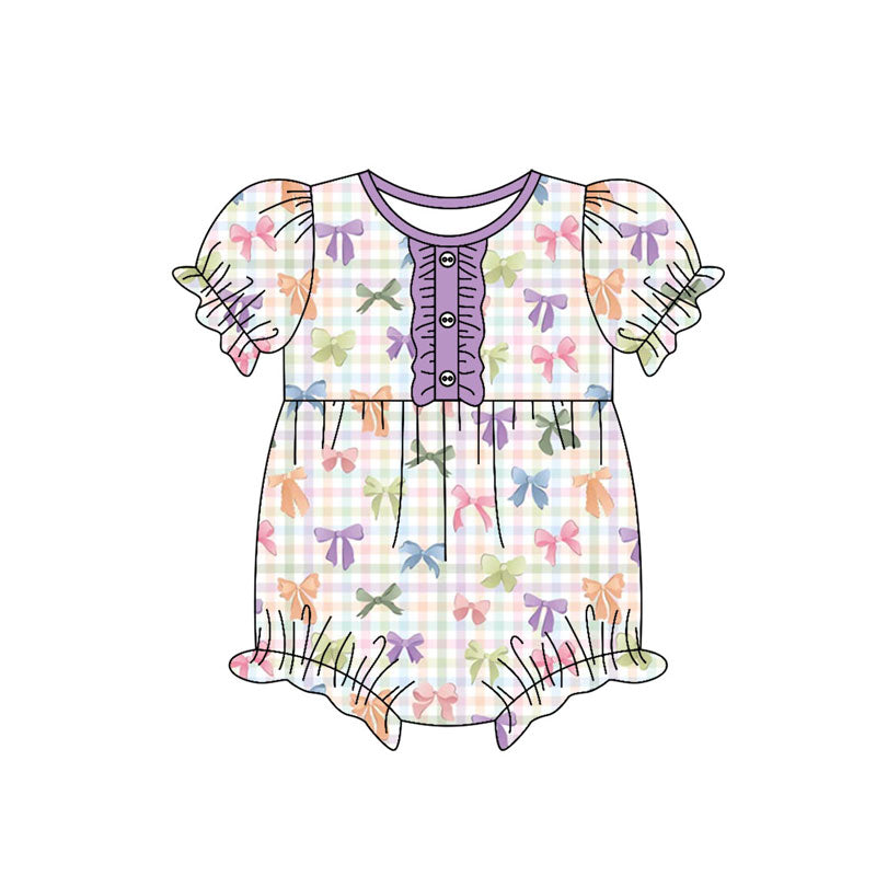 Toddle baby Colorful bow romper wholesale factory price