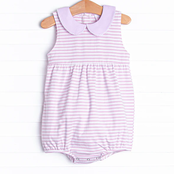 Baby girl stripes design boutique romper