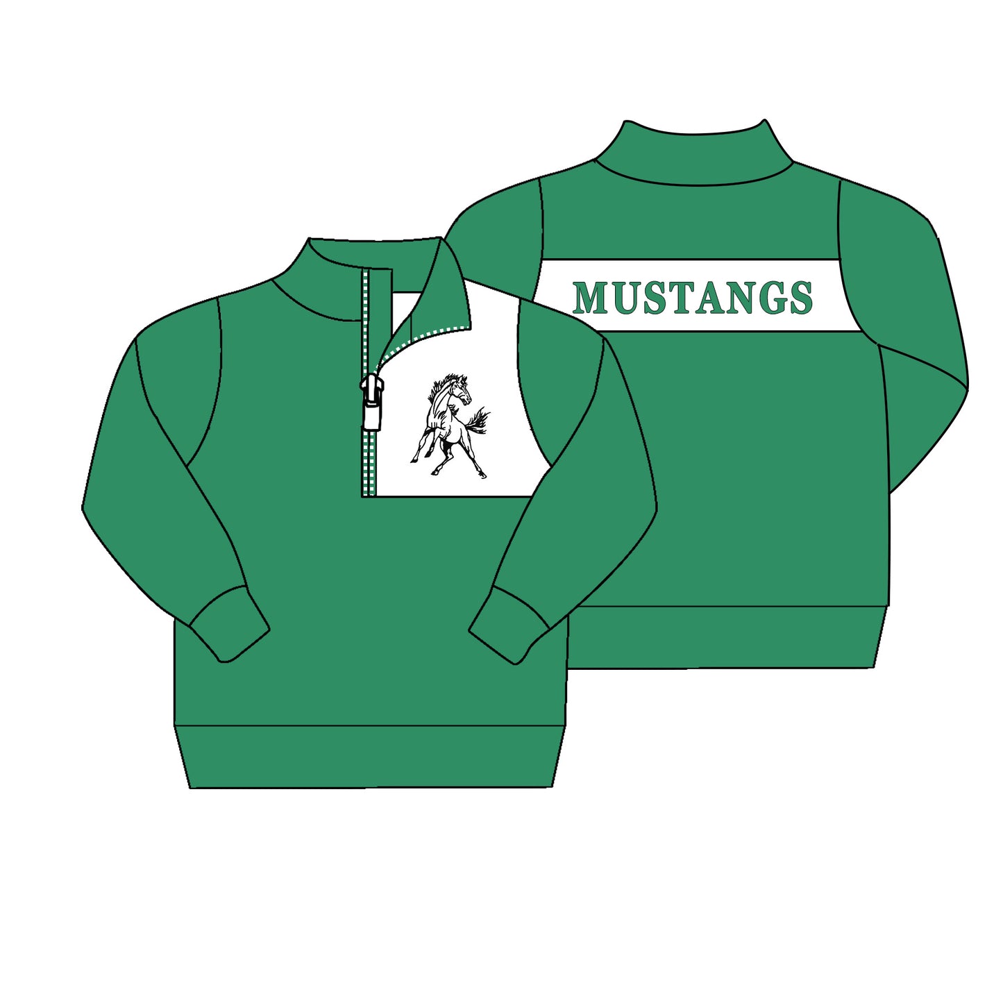 baby boy long sleeve horse team pullover