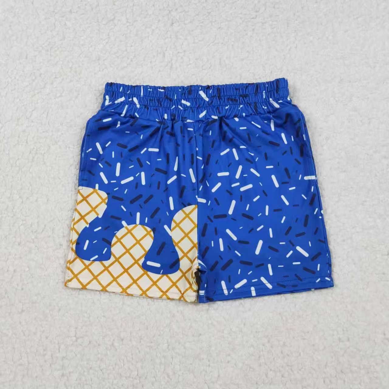 Toddle baby girl blue ice cream design summer shorts