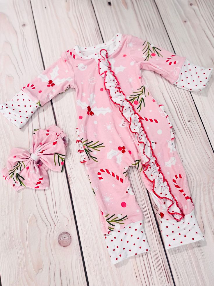Toddle kids cute Christmas design long sleeve romper