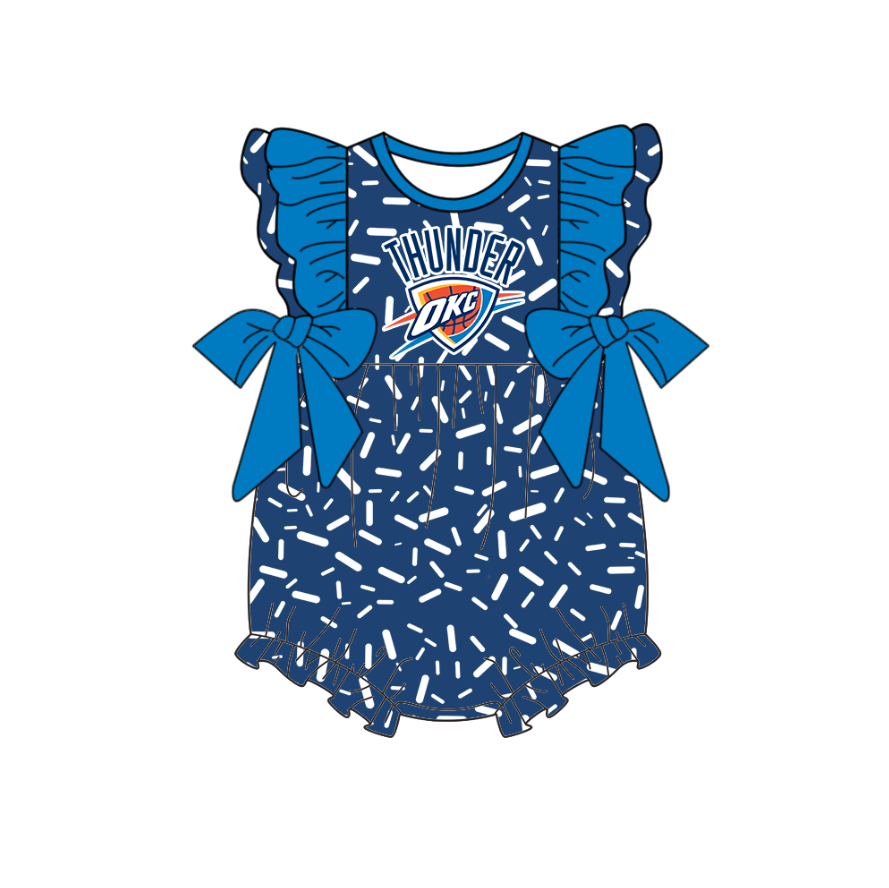Team design toddle baby girls summer romper