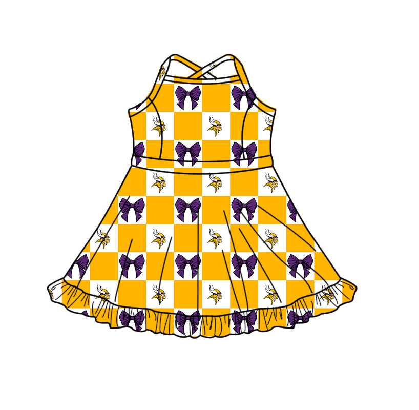 Toddle girls wholesale custom team design yoga dress