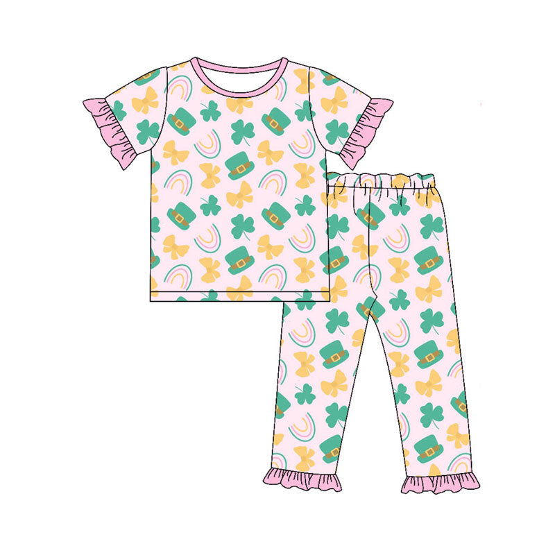 Saint Patrick's Day design kids pajama set wholesal factory price