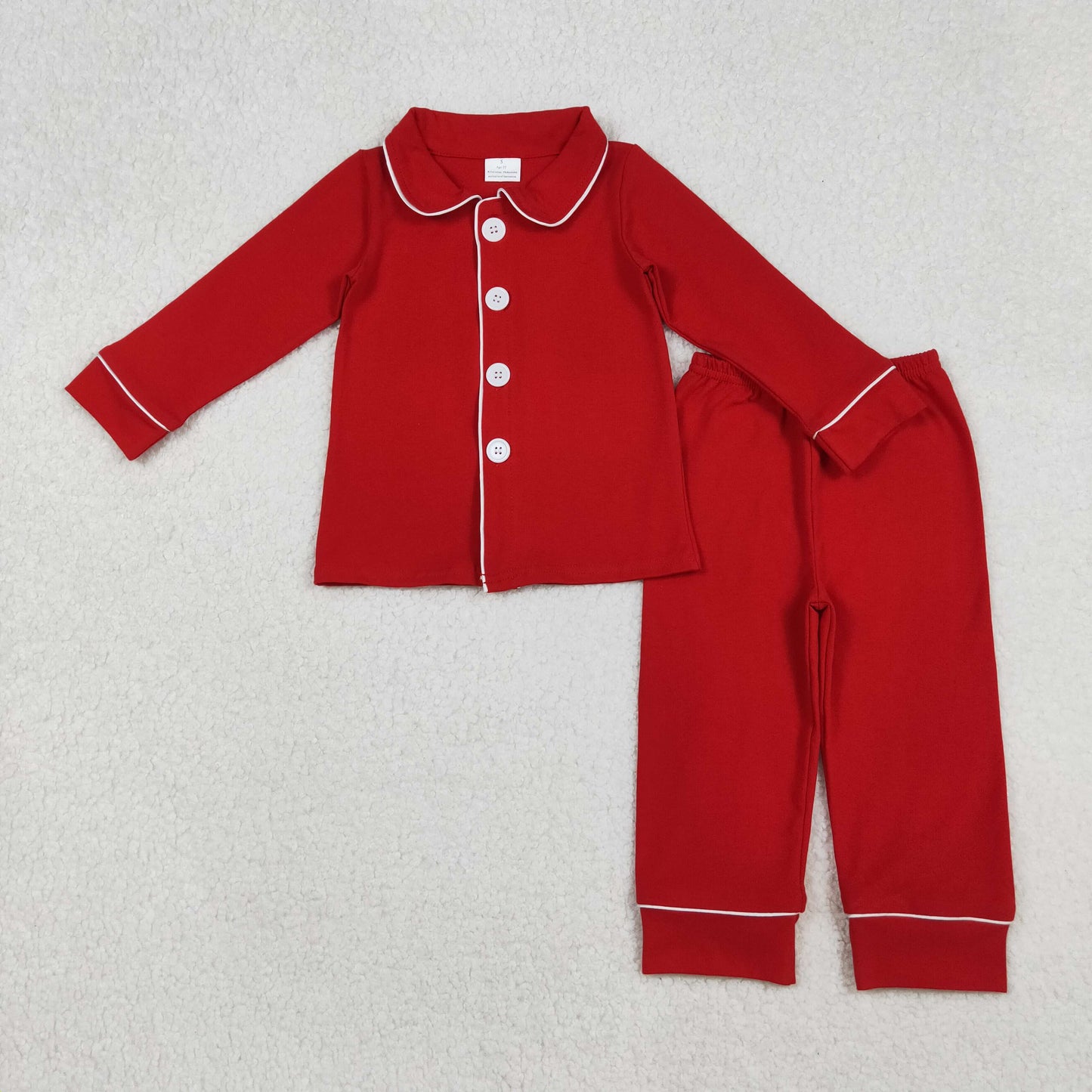 baby girl long sleeve Christmas red pajama set