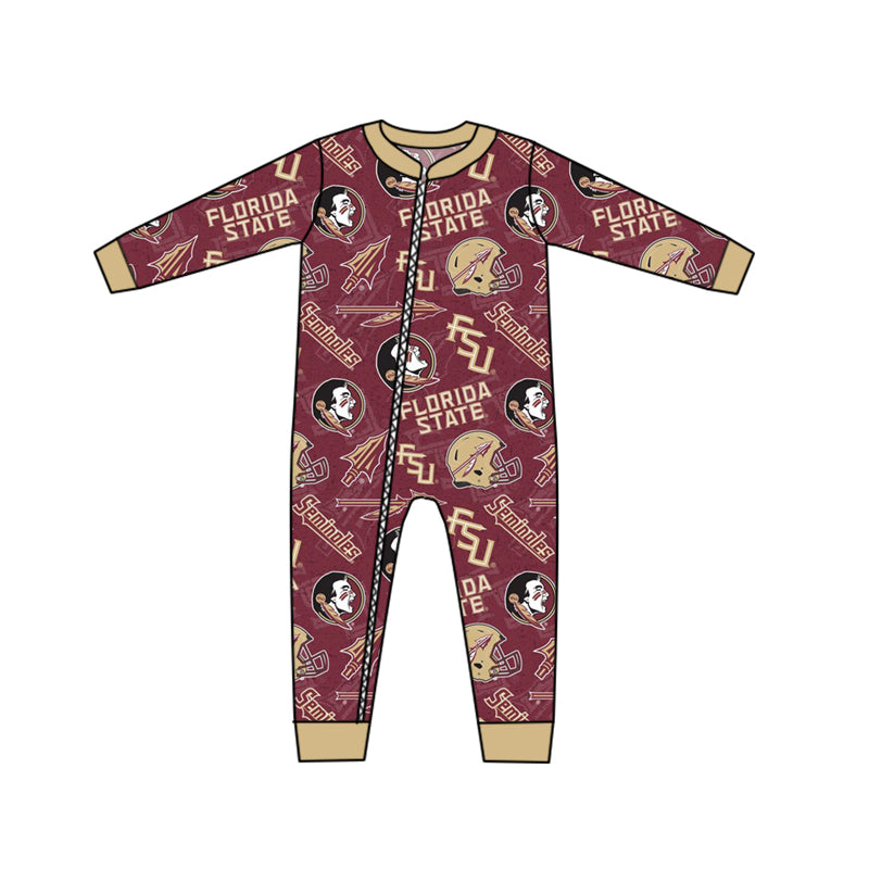 custom order toddle boy long sleeve zip romper, moq 3