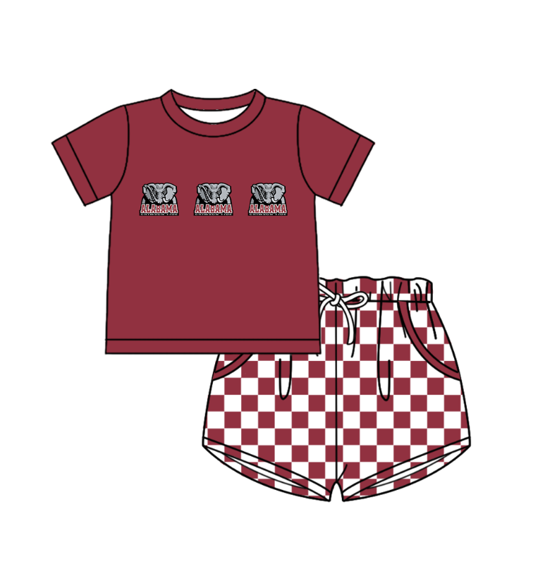 Custom team top matching shorts boy summer outfit