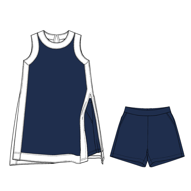 baby girls sleeveless dress matching shorts yoga clothing set